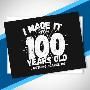 Cartão Postal Citação engraçada de 100º aniversário sarcástica p