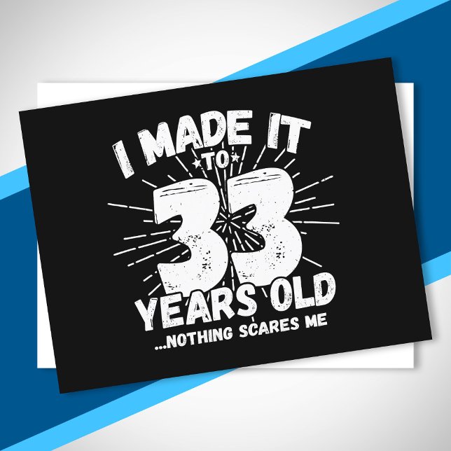 Cartão Postal Citação engraçada de 33º aniversário sarcástica 33 (Criador carregado)