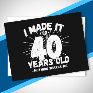 Cartão Postal Citação engraçada de 40º aniversário sarcástica 40