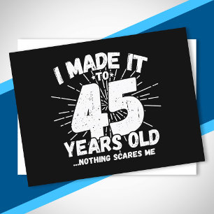 Cartão Postal Citação engraçada de 45 anos de idade sarcástica 4