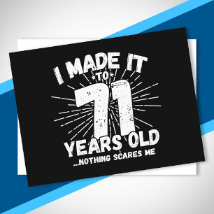 Cartão Postal Citação engraçada de 71º aniversário sarcástica pa