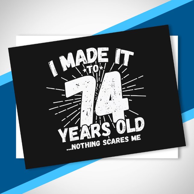 Cartão Postal Citação engraçada de 74º aniversário sarcástica pa (Criador carregado)
