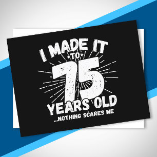 Cartão Postal Citação engraçada de 75 anos de idade sarcástica p