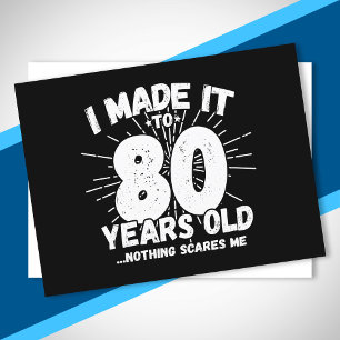 Cartão Postal Citação engraçada de 80 anos de idade sarcástica 8