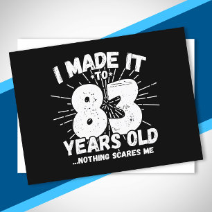 Cartão Postal Citação engraçada de 83º aniversário sarcástica pa