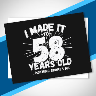 Cartão Postal Citação engraçada de aniversário de 58 anos Sarcás