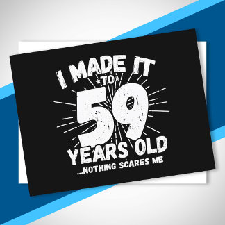 Cartão Postal Citação engraçada de aniversário de 59 anos, sarcá