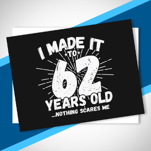 Cartão Postal Citação engraçada de aniversário de 62 anos Sarcás