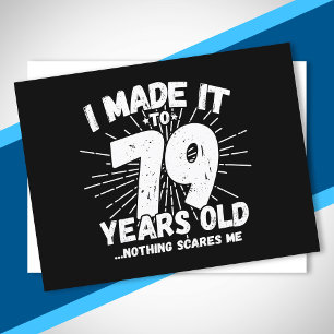 Cartão Postal Citação engraçada de aniversário de 79 anos, sarcá