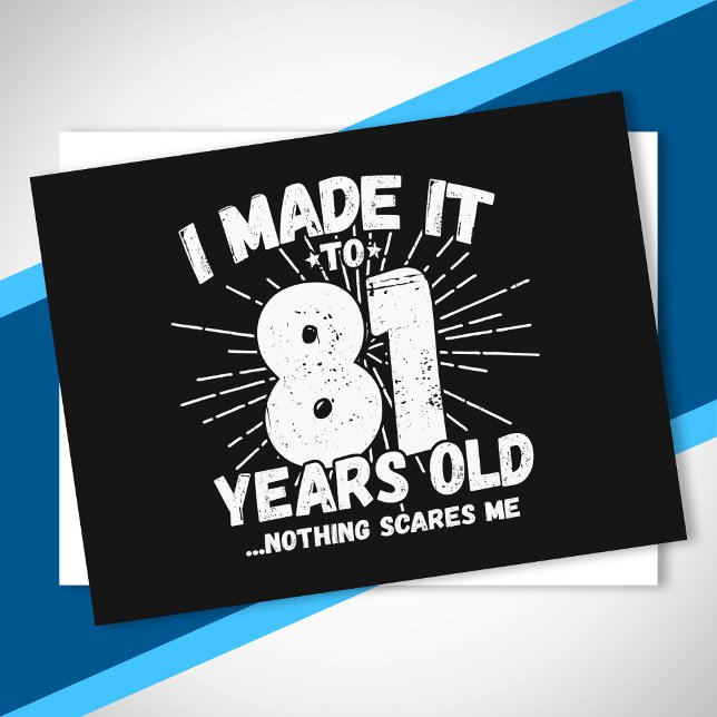 Cartão Postal Citação engraçada de aniversário de 81 anos Sarcás (Criador carregado)