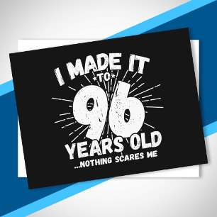 Cartão Postal Citação engraçada de aniversário de 96 anos, sarcá