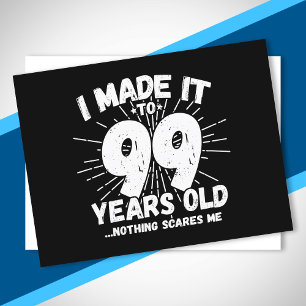 Cartão Postal Citação engraçada de aniversário de 99 anos, sarcá