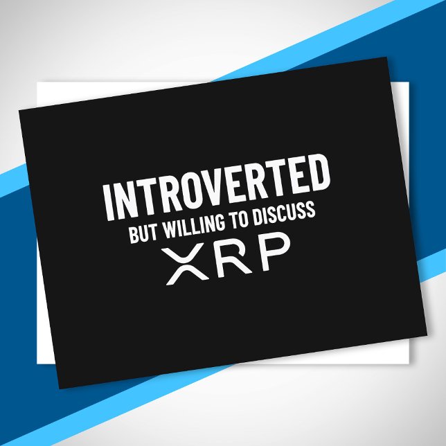 Cartão Postal Citação engraçada de meme de criptomoa XRP introve (Criador carregado)