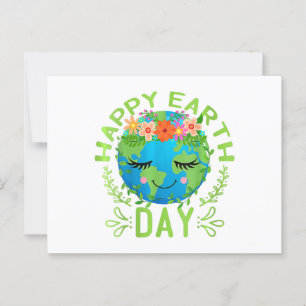 Cartão Postal Citação engraçada do Dia da Terra Terra Legal Feli