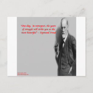 Cartão Postal Citação Famosa da "Luta" de Sigmund Freud