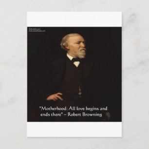 Cartão Postal Citação Famosa de Maternidade de Robert Browning