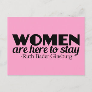 Cartão Postal Citação feminista de Ruth Bader Ginsburg