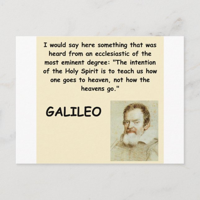 Cartão Postal citação galileo (Frente)