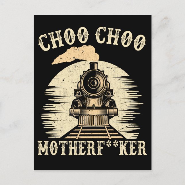 Cartão Postal Citação Indelicada de Ferrovia Locomotiva Observad (Frente)