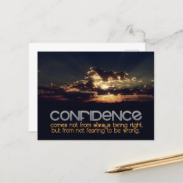 Cartão Postal Citação Inspiracional "Confiança"