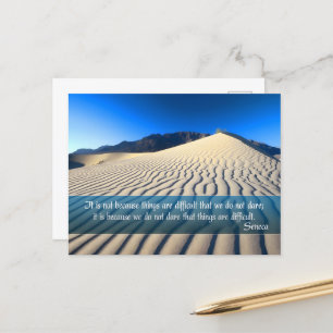 Cartão Postal Citação Inspiracional Seneca "Dare"