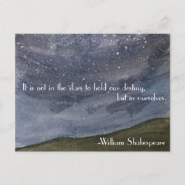 Cartão Postal Citação Inspiracional Shakespeare