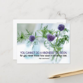 Cartão Postal Citação Inspiradora de Ralph Waldo Emerson "Bondad