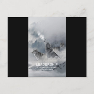Cartão Postal citação inspiradora motivacional da liderança
