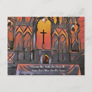 Cartão Postal Citação Inspirativa Cruzada Santuária Artístic