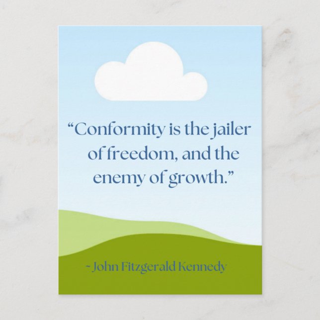 Cartão Postal Citação JFK (Frente)