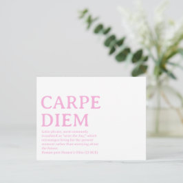 Cartão Postal Citação latina Carpe Diem
