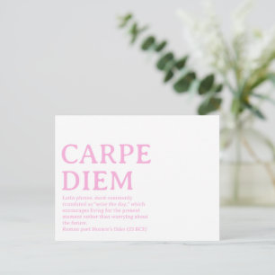 Cartão Postal Citação latina Carpe Diem