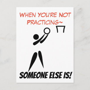 Cartão Postal Citação Motivacional do Netball Goal Shooter