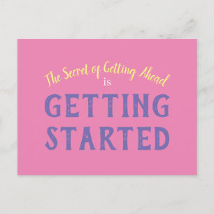 Cartão Postal Citação Motivacional Inspiracional Secreta de Suce