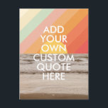 Cartão Postal Citação Personalizada de Paisagem do Oceano Retroa<br><div class="desc">Crie seu próprio cartão-postal personalizado com texto personalizado em um fundo retrô-oceânico.</div>