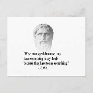Cartão Postal Citação Por Platão