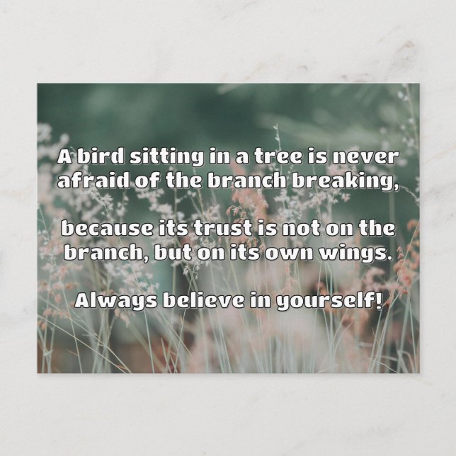 Cartão Postal Citação Positiva de Encorajamento Empath (Frente)