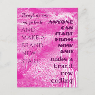 Cartão Postal Citação Sábica - Faça uma marca nova terminando em