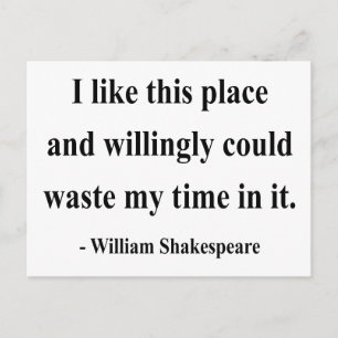 Cartão Postal Citação Shakespeare 6a