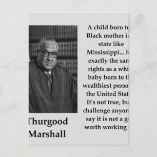 Cartão Postal citação Thurgood Marshall