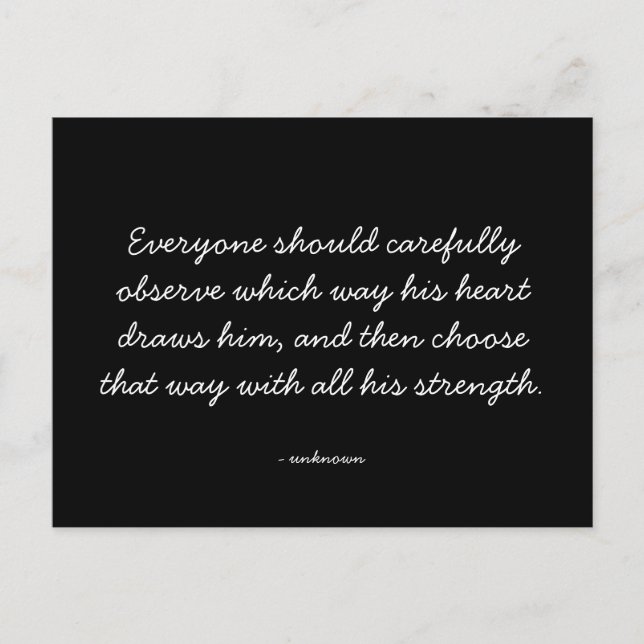 Cartão Postal Citações Cotáveis - trabalho e carreira (Frente)