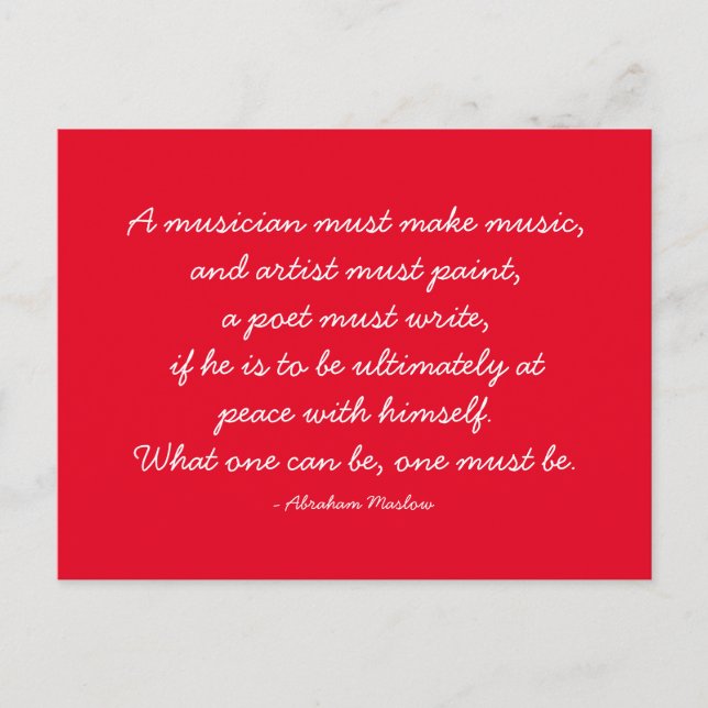 Cartão Postal Citações Cotáveis - trabalho e carreira (Frente)