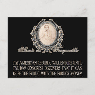 Cartão Postal Citações de Alexis de Tocqueville: A vida de