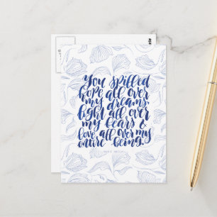 Cartão Postal Citações de Amor: Você Derramou Esperança Em Todos