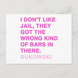 Cartão Postal Citações de Charles Bukowski