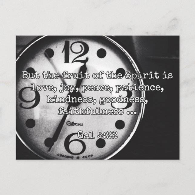 Cartão Postal Citações de Deus: Gl 5:22 -- "Fruto do Espírito" (Frente)
