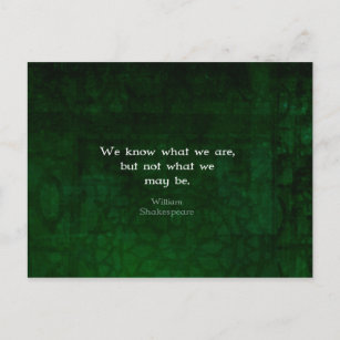 Cartão Postal Citações de William Shakespeare sobre