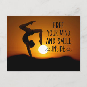 Cartão Postal Citações de Yoga sua própria foto personalizada de