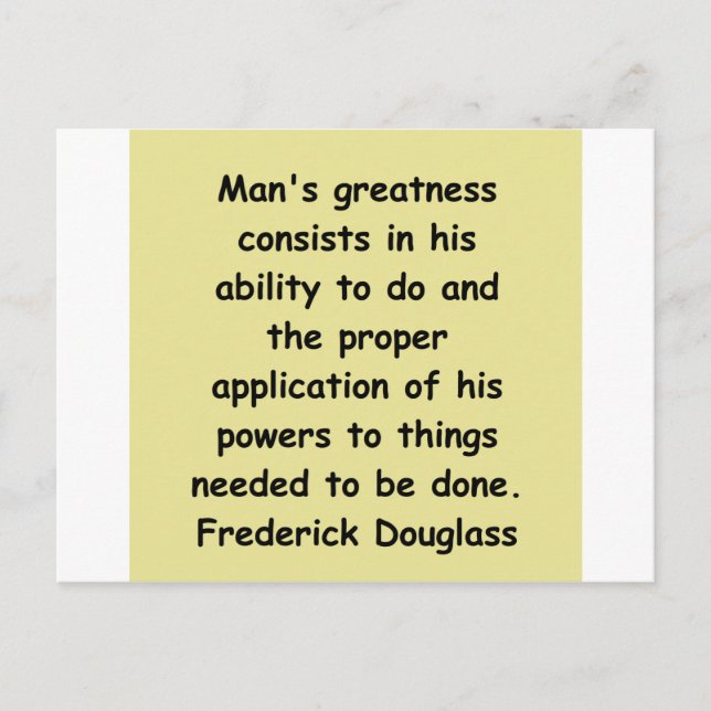 Cartão Postal citações do frederick douglass (Frente)