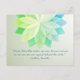 Cartão Postal Citações do Instrutor de Mediação Reiki Master e Y